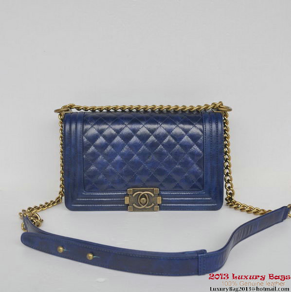 Boy Chanel Flap Shoulder Bag Iridescent Leather A67086 Blue Boy Chanel Flap Shoulder Bag Iridescent Leather A67086 Blue