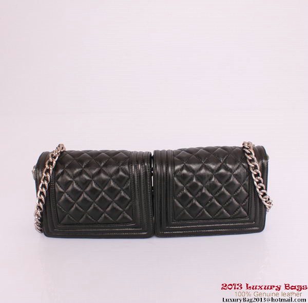Twin Boy Chanel Flap Shoulder Bag Sheepskin Leather A67078 Black Twin Boy Chanel Flap Shoulder Bag Sheepskin Leather A67078 Black