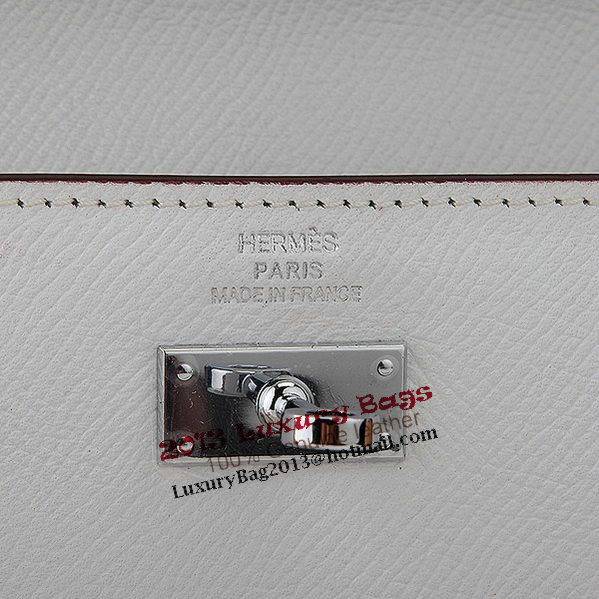 Hermes Kelly Original Saffiano Leather Bi-Fold Wallet A708 White Hermes Kelly Original Saffiano Leather Bi-Fold Wallet A708 White