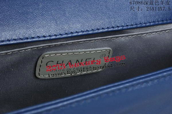 Boy Chanel Flap Shoulder Bags Sheepskin Leather A67086 Blue Boy Chanel Flap Shoulder Bags Sheepskin Leather A67086 Blue