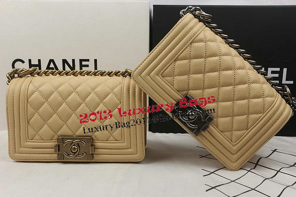 Boy Chanel mini Flap Bag Apricot Cannage Pattern A67025 Gold Boy Chanel mini Flap Bag Apricot Cannage Pattern A67025 Gold