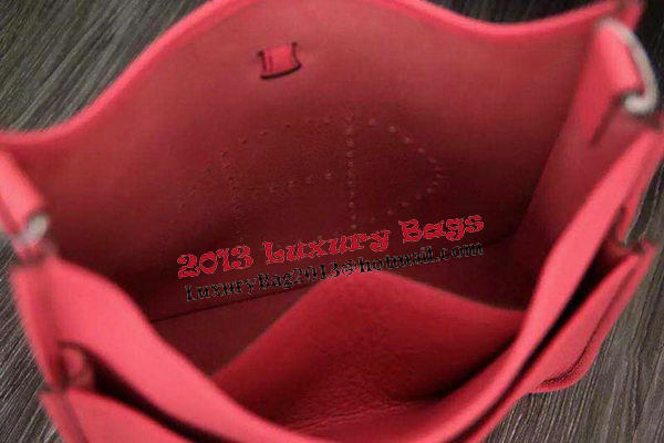 Hermes Evelyne 28cm Messenger Bag Original Leather H1188 Dark Pink