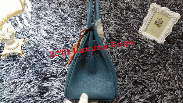 Hermes Birkin 30CM Tote Bags Litchi Leather H30LI Blue Hermes Birkin 30CM Tote Bags Litchi Leather H30LI Blue