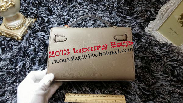 Hermes MINI Kelly 22cm Tote Bag Calf Leather K011 Grey Hermes MINI Kelly 22cm Tote Bag Calf Leather K011 Grey