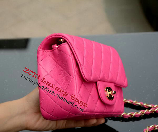Chanel Classic MINI Flap Bag Rose Sheepskin A37585 Gold Chanel Classic MINI Flap Bag Rose Sheepskin A37585 Gold