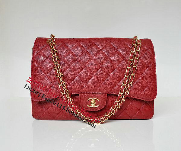 Chanel Maxi Quilted Classic Flap Bag Burgundy Cannage Patterns A58601 Gold Chanel Maxi Quilted Classic Flap Bag Burgundy Cannage Patterns A58601 Gold