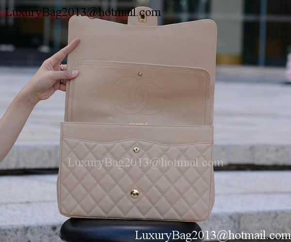 Chanel Maxi Quilted Classic Flap Bag Apricot Cannage Pattern A58601 Gold Chanel Maxi Quilted Classic Flap Bag Apricot Cannage Pattern A58601 Gold