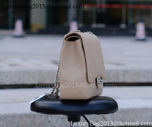 Chanel Maxi Quilted Classic Flap Bag Apricot Cannage Pattern A58601 Silver Chanel Maxi Quilted Classic Flap Bag Apricot Cannage Pattern A58601 Silver