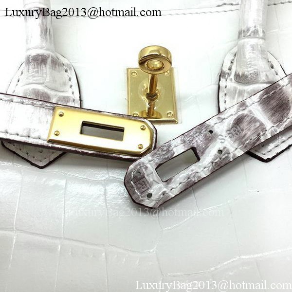 Hermes Birkin 25CM Tote Bag Croco Leather H25TCO OffWhite Hermes Birkin 25CM Tote Bag Croco Leather H25TCO OffWhite