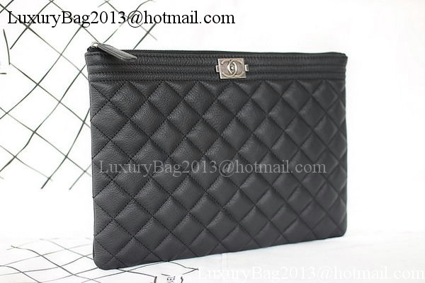 Boy Chanel Chevron Black Calfskin Leather Clutch A69253 Boy Chanel Chevron Black Calfskin Leather Clutch A69253