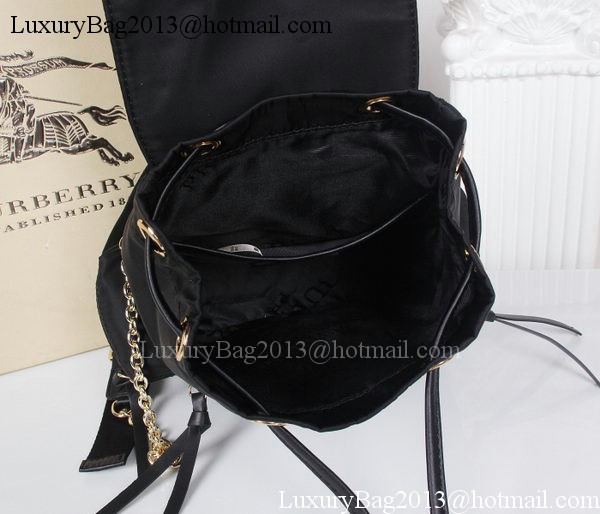 Burberry Backpack Fabric BU40166 Black&Orange Burberry Backpack Fabric BU40166 Black&Orange
