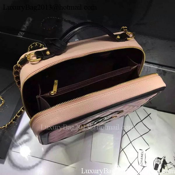 Chanel Shoulder Bag Original Calfskin Leather CHA6678 Pink&Black Chanel Shoulder Bag Original Calfskin Leather CHA6678 Pink&Black
