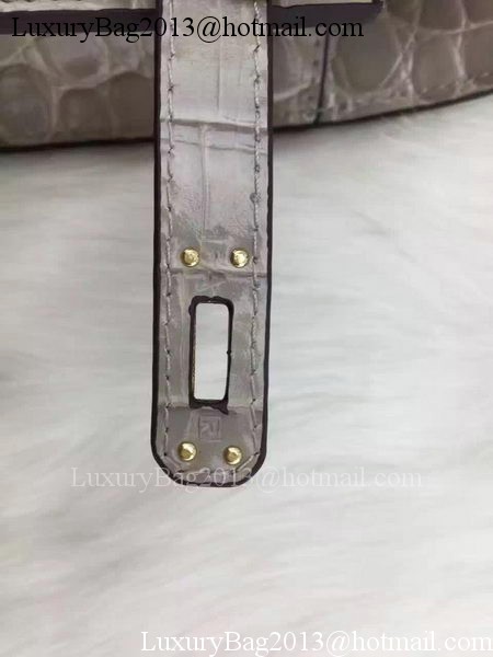 Hermes MINI Kelly 22cm Tote Bag Croco Leather KL22 Grey Hermes MINI Kelly 22cm Tote Bag Croco Leather KL22 Grey