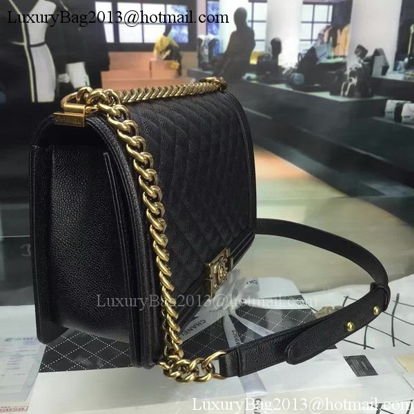 Boy Chanel Flap Bags Original Black Cannage Pattern A67088 Gold Boy Chanel Flap Bags Original Black Cannage Pattern A67088 Gold