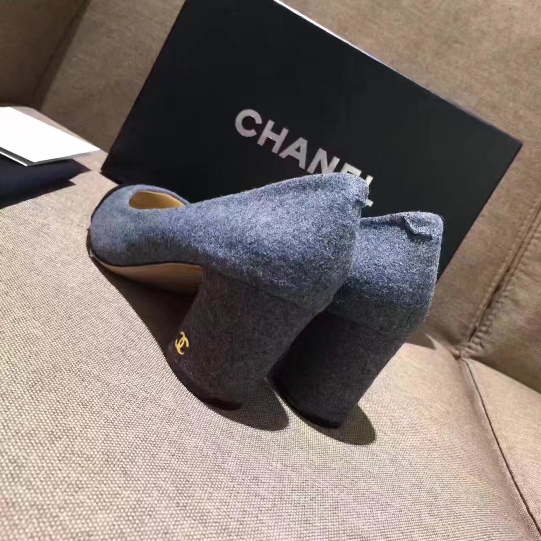 Chanel Pump Leather CH2146 Grey Chanel Pump Leather CH2146 Grey