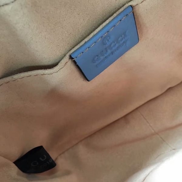Gucci GG Marmont Matelasse Mini Shoulder Bag 448065A Blue Gucci GG Marmont Matelasse Mini Shoulder Bag 448065A Blue