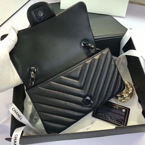 Chanel Classic Flap Bags Original Sheepskin Leather 1116 Black Chanel Classic Flap Bags Original Sheepskin Leather 1116 Black