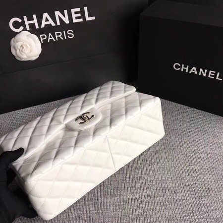 Chanel Classic Flap Bag Original Leather A1113 White Chanel Classic Flap Bag Original Leather A1113 White