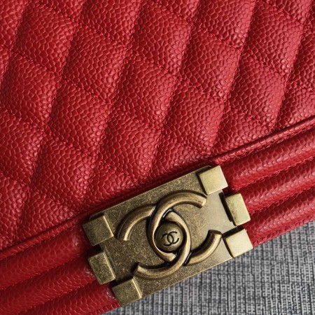 Boy Chanel Flap Shoulder Bag Red Original Cannage Pattern A67087 Gold Boy Chanel Flap Shoulder Bag Red Original Cannage Pattern A67087 Gold