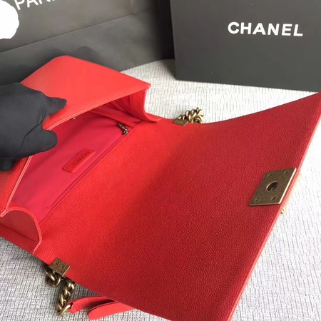 Boy Chanel Flap Shoulder Bag Red Original Cannage Pattern A67087 Gold Boy Chanel Flap Shoulder Bag Red Original Cannage Pattern A67087 Gold