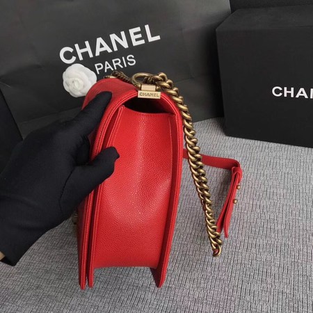 Boy Chanel Flap Shoulder Bag Red Original Cannage Pattern A67087 Gold Boy Chanel Flap Shoulder Bag Red Original Cannage Pattern A67087 Gold