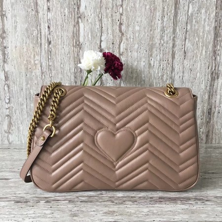 Gucci GG Marmont Large Shoulder Bag 443496 Apricot Gucci GG Marmont Large Shoulder Bag 443496 Apricot