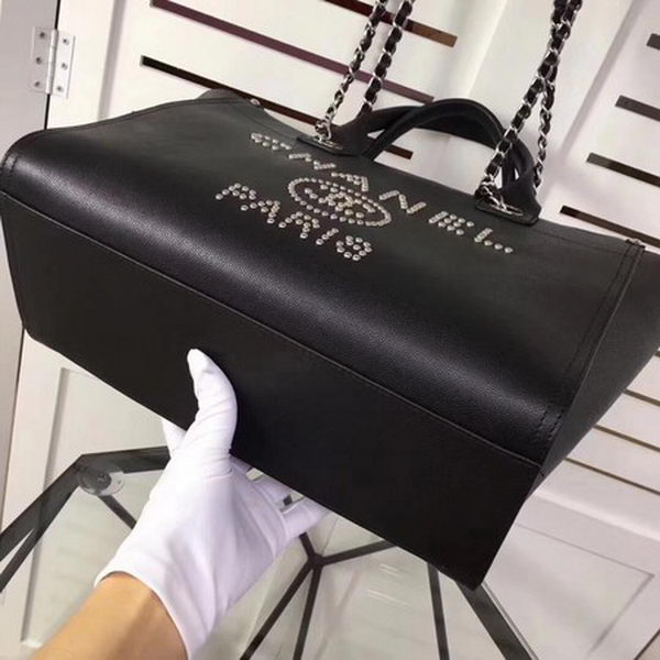 Chanel Tote Bag Calfskin Leather CHA3627 Black Chanel Tote Bag Calfskin Leather CHA3627 Black