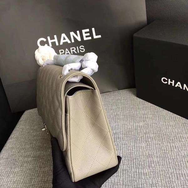 Chanel Flap Shoulder Bags Grey Original Calfskin Leather CF1113 Silver Chanel Flap Shoulder Bags Grey Original Calfskin Leather CF1113 Silver