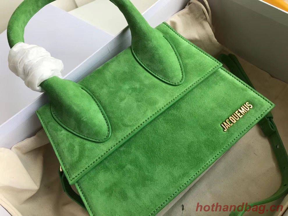 Jacquemus Original Velvet Leather Top Handle Bag J76235 Green Jacquemus Original Velvet Leather Top Handle Bag J76235 Green