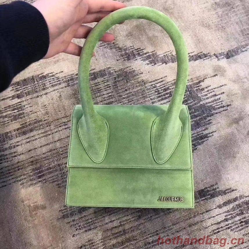 Jacquemus Original Velvet Leather Top Handle Bag J76235 Green Jacquemus Original Velvet Leather Top Handle Bag J76235 Green