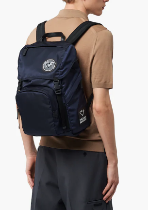 Prada Re-Nylon backpack 2VZ135 black&red Prada Re-Nylon backpack 2VZ135 black&red