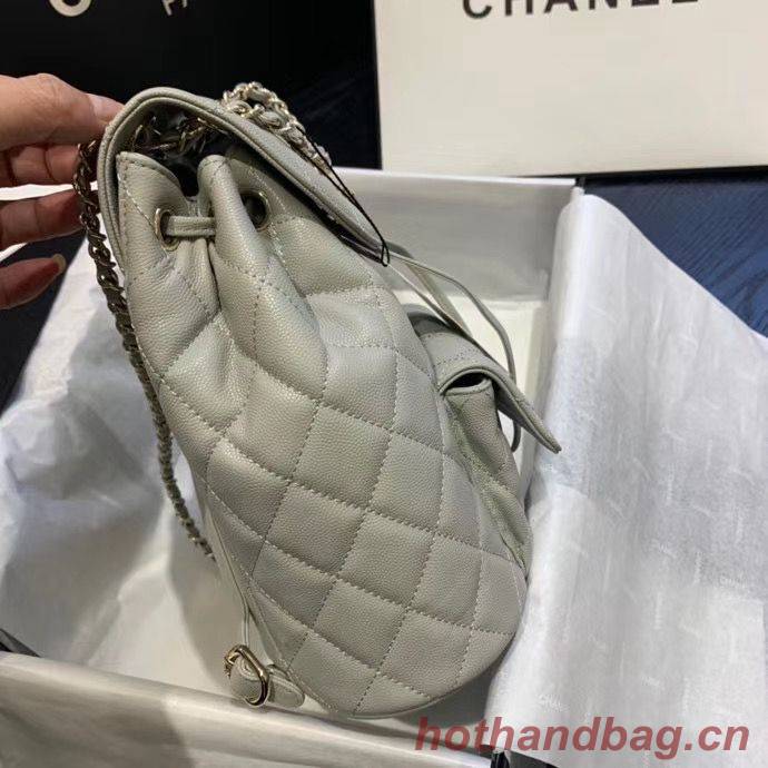 Chanel backpack Grained Calfskin & Gold-Tone Metal AS1371 Gray Chanel backpack Grained Calfskin & Gold-Tone Metal AS1371 Gray