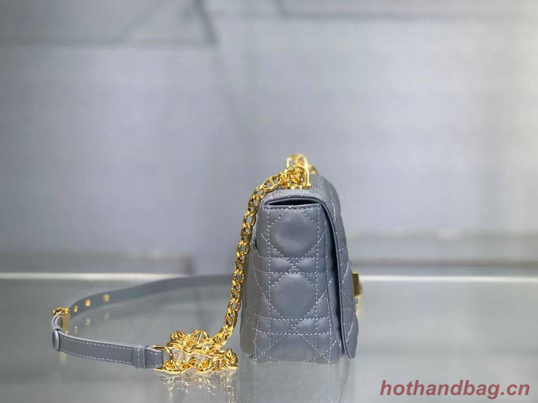 Dior SMALL DIOR CARO BAG Soft Cannage Calfskin M9241 skyblue Dior SMALL DIOR CARO BAG Soft Cannage Calfskin M9241 skyblue