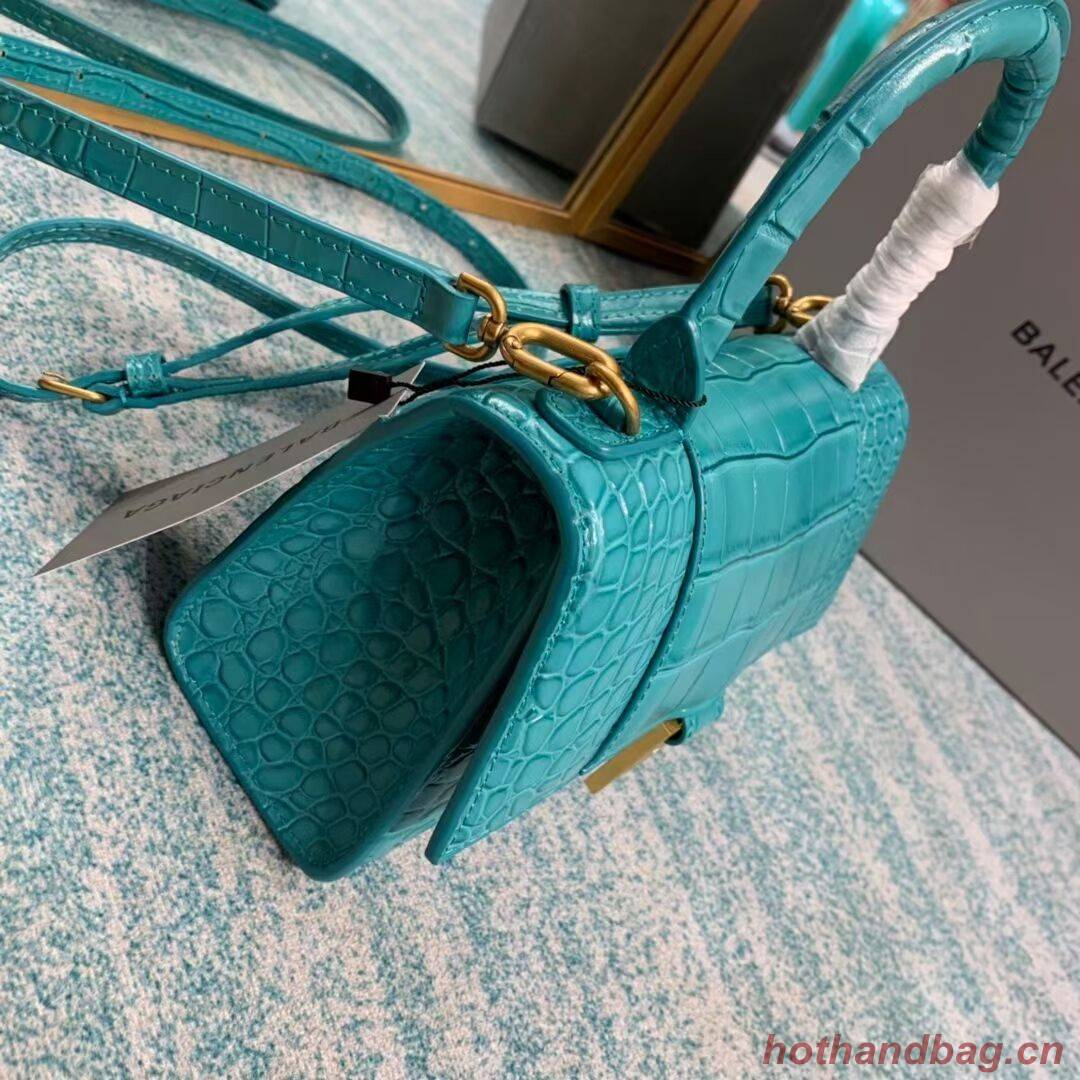 Balenciaga Hourglass XS Top Handle Bag 28331S light blue Balenciaga Hourglass XS Top Handle Bag 28331S light blue