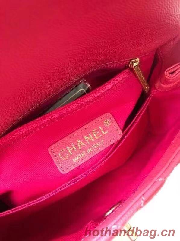 Chanel flap bag with top handle A92990 Rose Chanel flap bag with top handle A92990 Rose