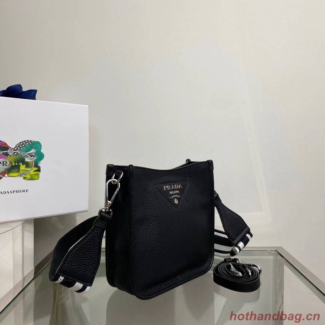 Prada Leather mini shoulder bag 1BH191 black Prada Leather mini shoulder bag 1BH191 black