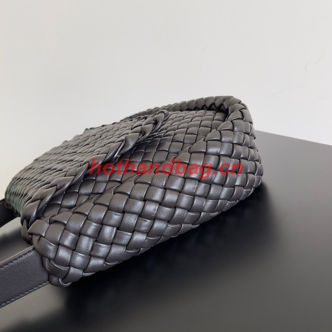 Bottega Veneta Small padded intreccio leather shoulder bag 709418 black