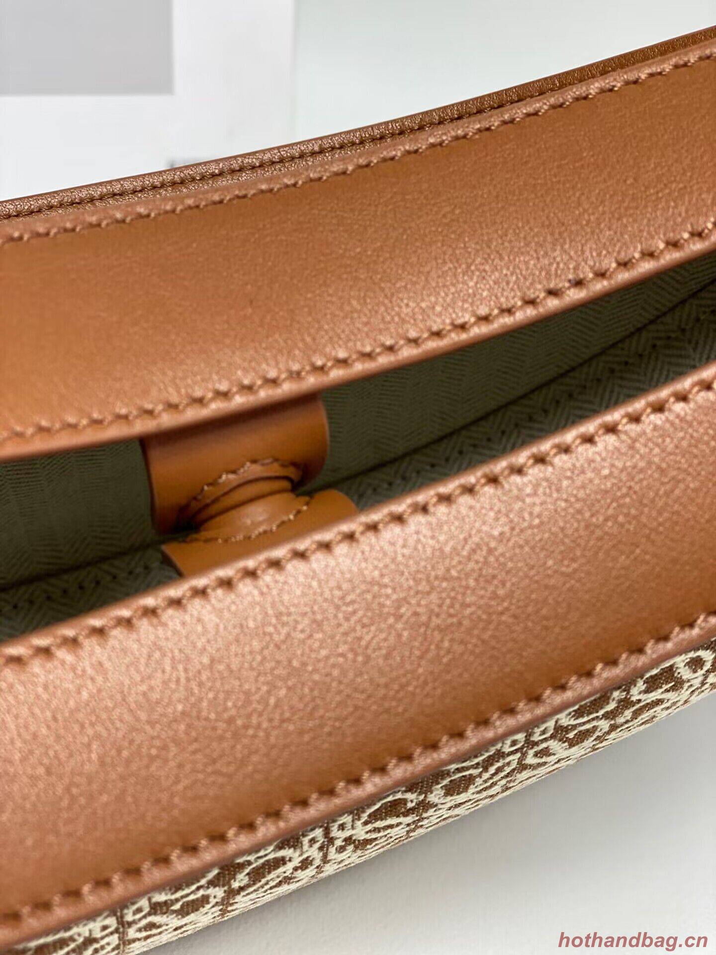 Loewe Original Leather Shoulder Handbag 3073 Brown Embroidery Loewe Original Leather Shoulder Handbag 3073 Brown Embroidery