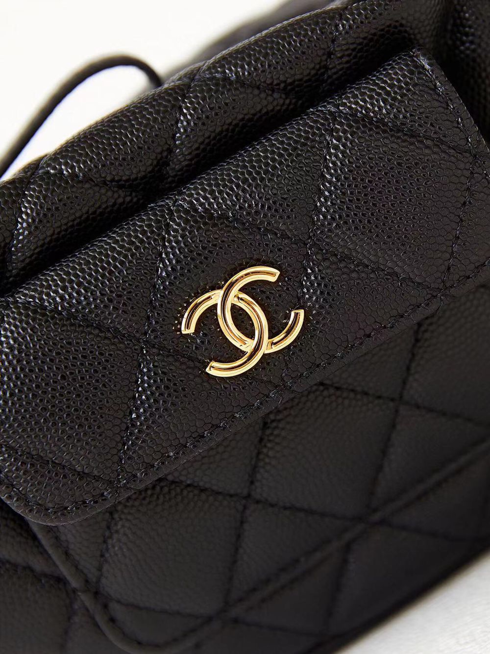 Chanel Caviar Quilted Polly Pocket AP3467 Black Chanel Caviar Quilted Polly Pocket AP3467 Black