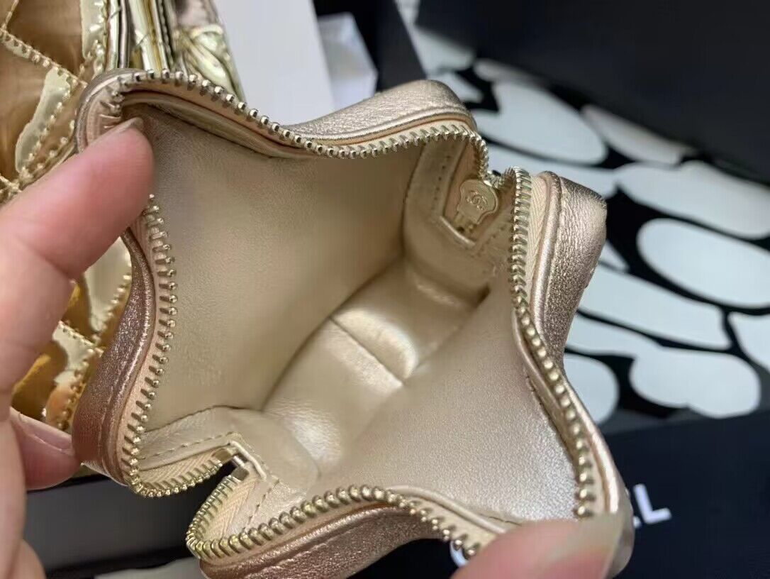 Chanel Mini Flap Bag & Star Coin Bag AS4646 Gold Chanel Mini Flap Bag & Star Coin Bag AS4646 Gold