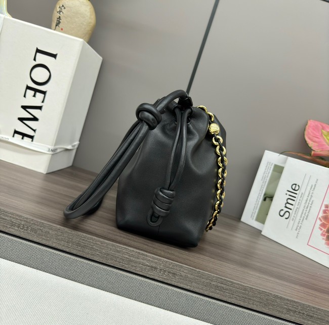 Loewe Napa Lamb Leather Flamenco Purse 80696 Black
