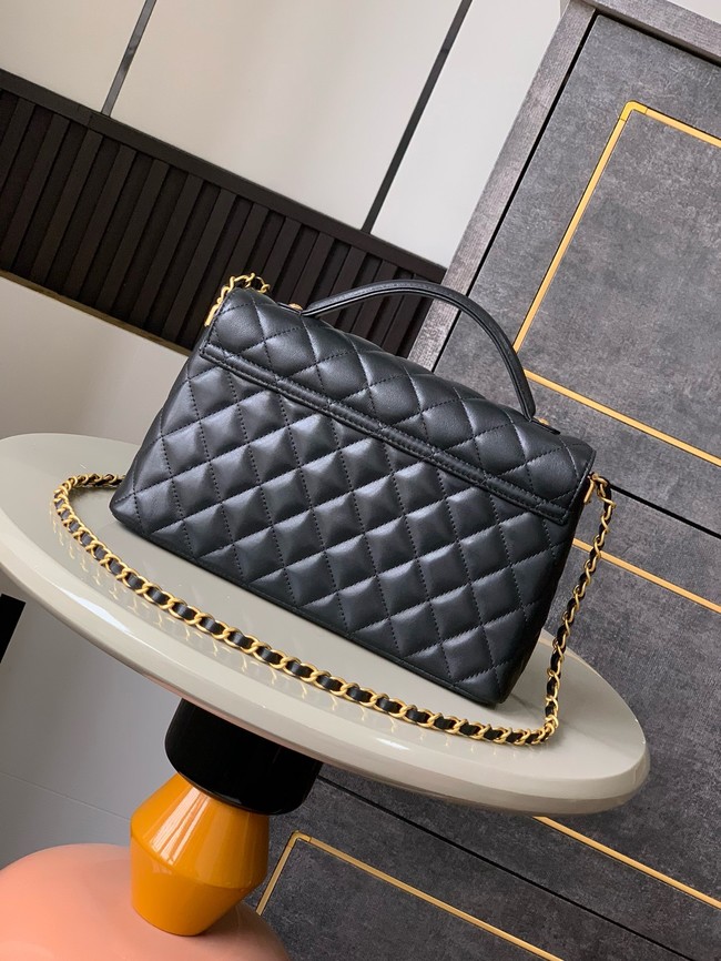 Chanel SMALL FLAP BAG WITH TOP HANDLE AS5356 black