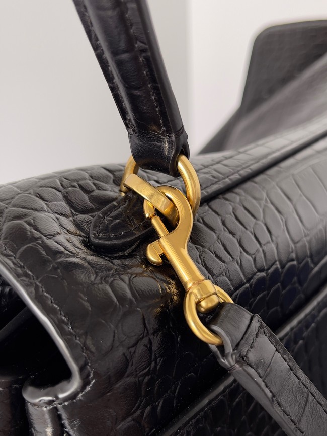 Balenciaga Rodeo Handbag Large crocodile skin 795459 black