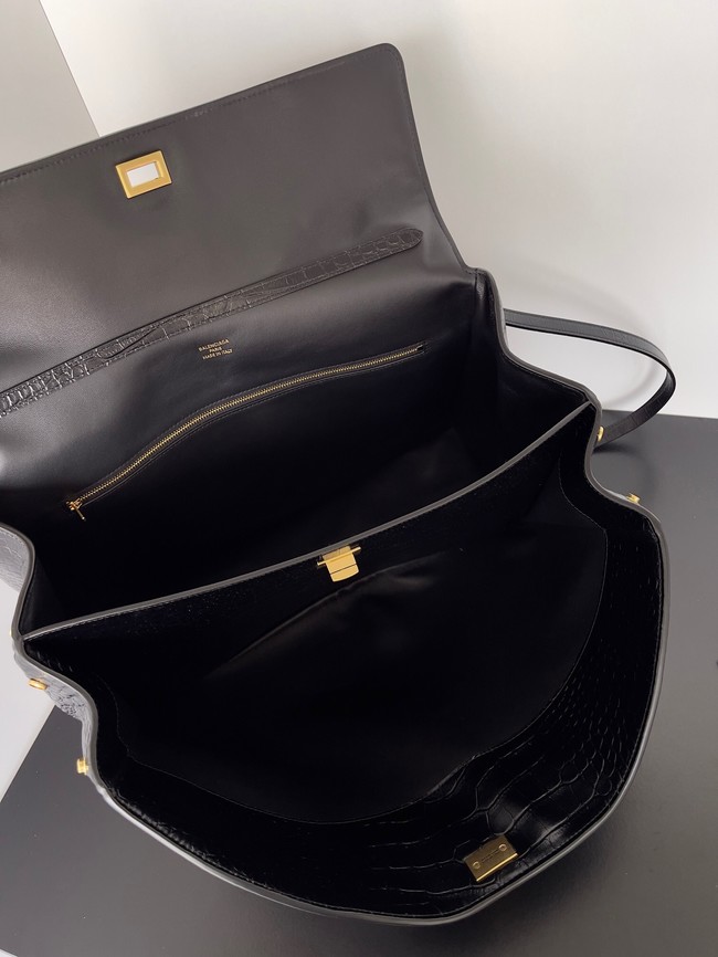 Balenciaga Rodeo Handbag Large crocodile skin 795459 black