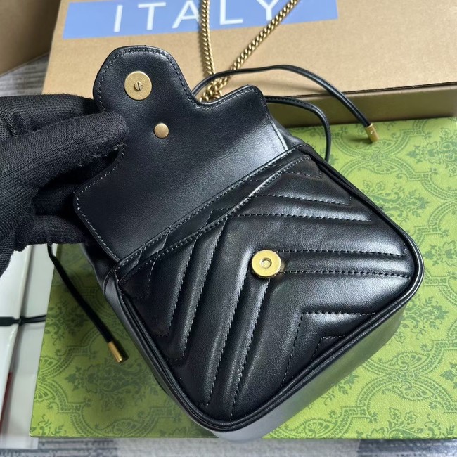 GUCCI GG MARMONT MINI SHOULDER BAG 746433 black