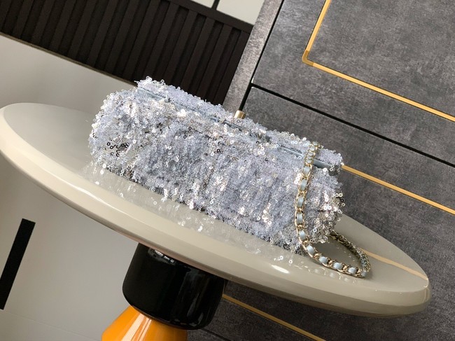 Chanel FLAP BAG AS4561 Silvery