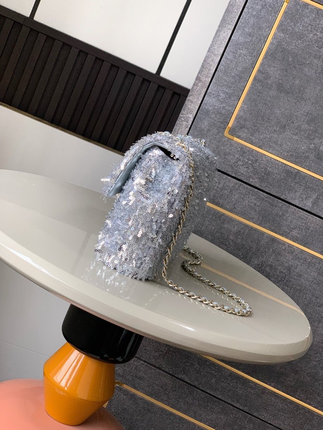 Chanel FLAP BAG AS4561 Silvery