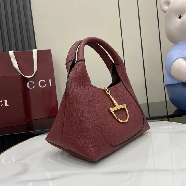 GUCCI SOFTBIT MEDIUM TOP HANDLE BAG 837467 Rosso Ancora red