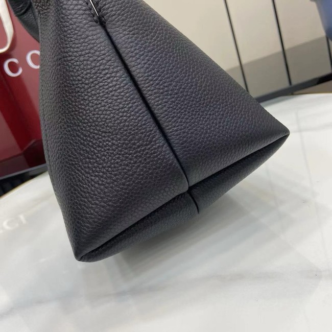 GUCCI SOFTBIT MEDIUM TOP HANDLE BAG 837467 black