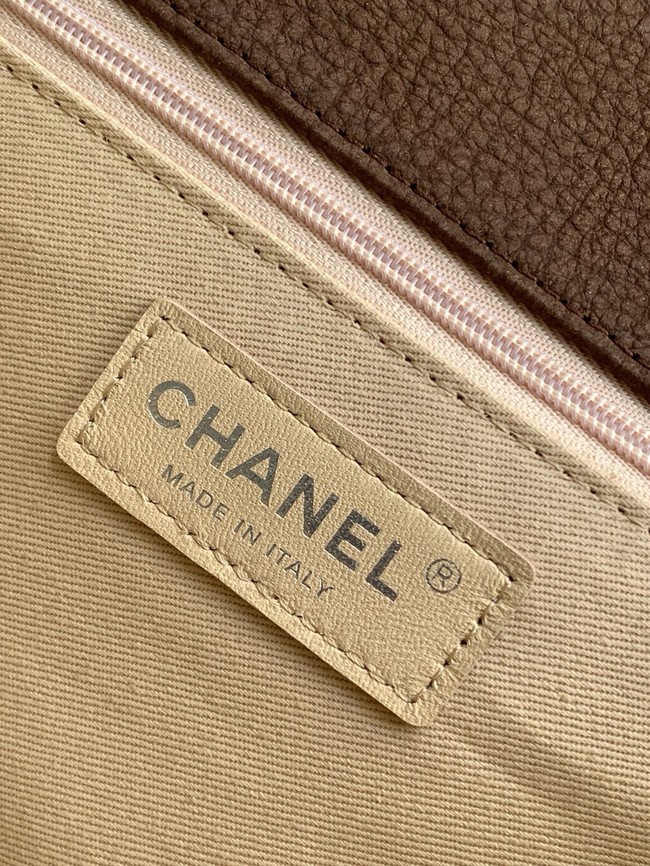 Chanel MAXI FLAP BAG Shoulder Bag AS6068 brown